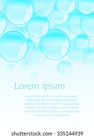 Flyer with soap bubble