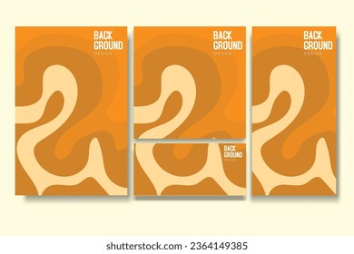 Conjunto de volantes y conjuntos de medios sociales con geometría de fondo abstracto