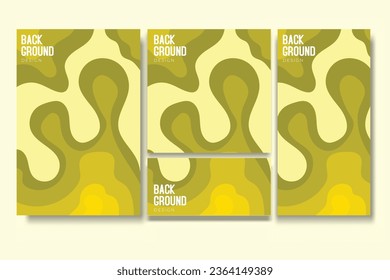 Flyer and Social Media Bundle Set with Abstract Background Geometric