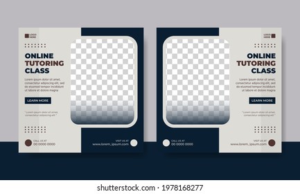 Flyer or social media post template education themed