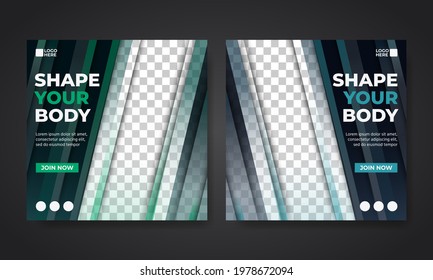 Flyer or social media post template sport themed
