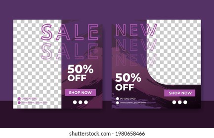 Flyer or social media post template fashion themed