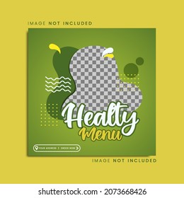 Flyer or Social Media Post Template Themed Food