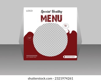 Flyer or Social Media Post Template Themed Food