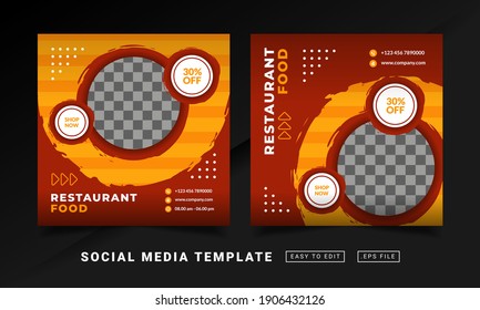 Flyer Or Social Media Post Themed Restaurant Menu Template