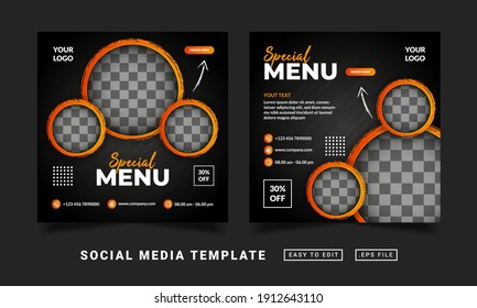 Flyer Or Social Media Post Themed Special Food Menu Template