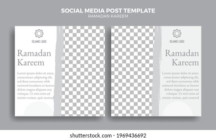 Flyer or social media post themed ramadan kareem