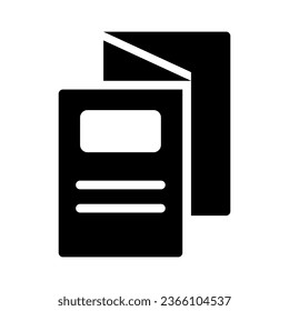 flyer solid icon illustration vector graphic. Simple element illustration vector graphic, suitable for app, websites, and presentations isolated on white background