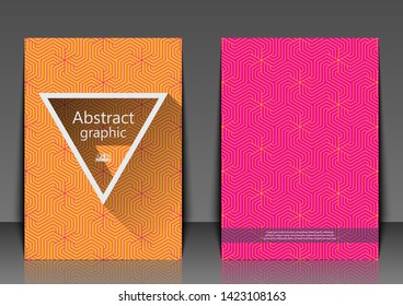 Flyer template with abstract background. Abstract background with geometric pattern. Eps10 Vector illustration