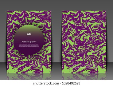 Flyer template with abstract background. Graphic illustration with geometric pattern. Eps10 Vector illustration.