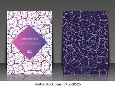 Flyer template with abstract background. Structure molecule and communication. Scientific concept for your design. Medical, technology, science background. Eps10 Vector illustration