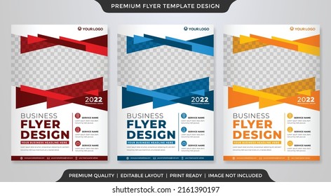 flyer template with abstract background use for commercial ads and company cover