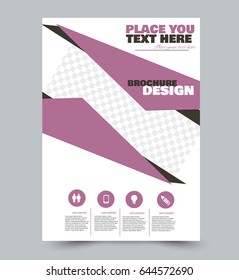 Flyer template. Abstract brochure background. Business corporate style concept. Vector illustration.