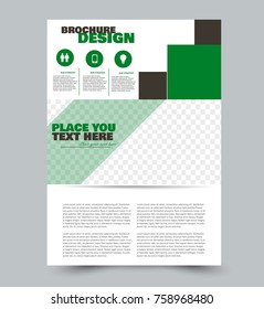 Flyer template. Abstract brochure design. Vector illustration.