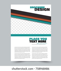 Flyer template. Abstract brochure design. Vector illustration.