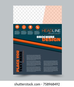 Flyer template. Abstract brochure design. Vector illustration.