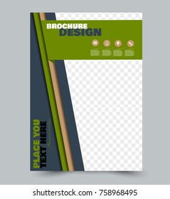 Flyer template. Abstract brochure design. Vector illustration.