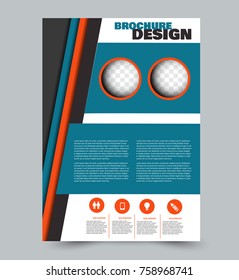 Flyer template. Abstract brochure design. Vector illustration.