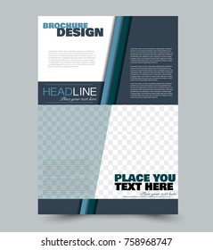 Flyer template. Abstract brochure design. Vector illustration.