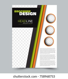Flyer template. Abstract brochure design. Vector illustration.