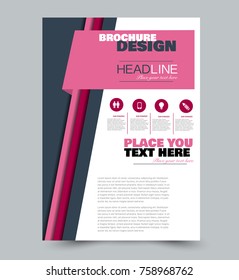 Flyer template. Abstract brochure design. Vector illustration.
