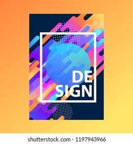 flyer template abstract modern design size A4