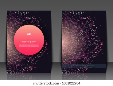 Flyer template abstract star background with defocused lights. Graphic illustration with geometric pattern. Eps10 Vector illustration.