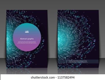 Flyer template abstract star background with defocused lights. Graphic illustration with geometric pattern. Eps10 Vector illustration.