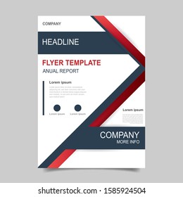 Flyer template for annual report vector