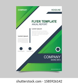 Flyer template for annual report vector
