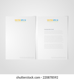 Flyer template back and front design. Brochure design templates collection with flat backgrounds