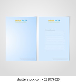 Flyer template back and front design. Brochure design templates collection with flat backgrounds