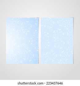 Flyer template back and front design. Brochure design templates collection with red crumpled paper