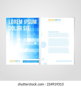 Flyer template back and front design. Brochure design templates collection with squares