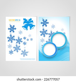 Flyer template back and front design. Brochure design templates collection with bubbles