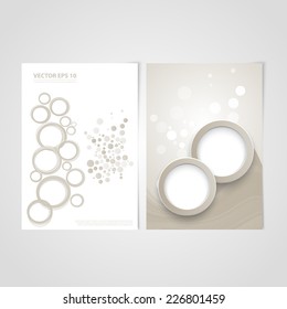 Flyer template back and front design. Brochure design templates collection with color circless