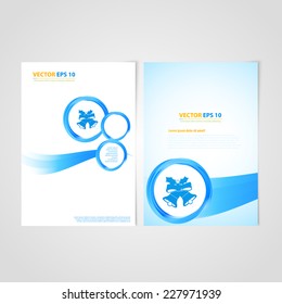 Flyer template back and front design. Brochure design templates collection with bubbles