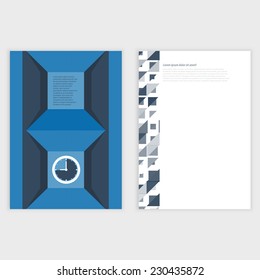 Flyer template back and front design. Brochure design templates collection and squares