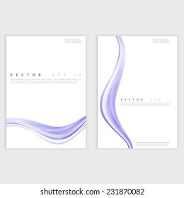 Flyer template back and front design. Brochure design templates collection and waving