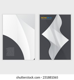 Flyer template back and front design. Brochure design templates collection and waving