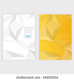 Flyer template back and front design. Brochure design templates collection with flat backgrounds