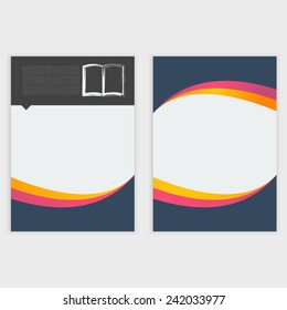 Flyer template back and front design. Brochure design templates collection with flat backgrounds