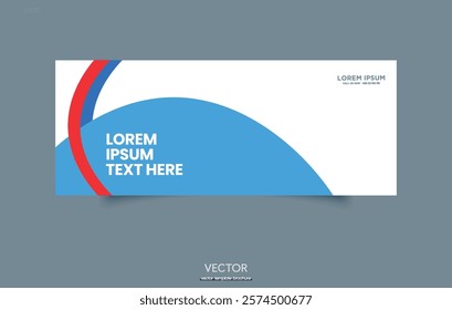 Flyer template. Blue and red abstract wave background. corporate business poster design.