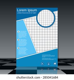 Flyer template. Booklet, placard, banner, brochure cover, magazine, poster abstract vector design.