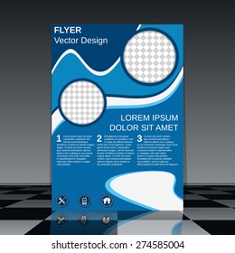 Flyer template. Booklet, poster, banner, brochure cover vector design.