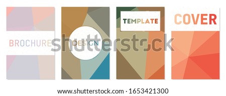 Flyer template, brochure background. Can be used as cover, banner, flyer, poster, business card, brochure. Charming geometric background collection. Captivating vector illustration.
