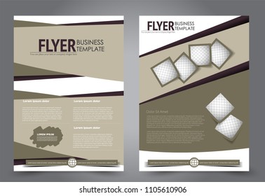 Flyer template. Brochure for business, education, presentation, advertisement. Annual report cover. Vector illustration.