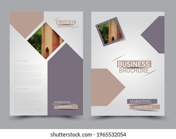 Flyer template. Brochure design for a business, education, advertisement. A4 poster layout Vector illustration.