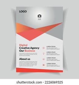 Flyer template. Brochure design for a business, education, Marketing advertisement. A4 poster layout Vector illustration, colorful template.