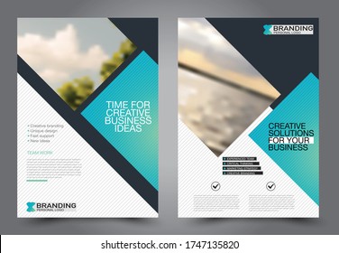 Flyer template. Brochure design. Corporate business or education page cover. Vector illustration.